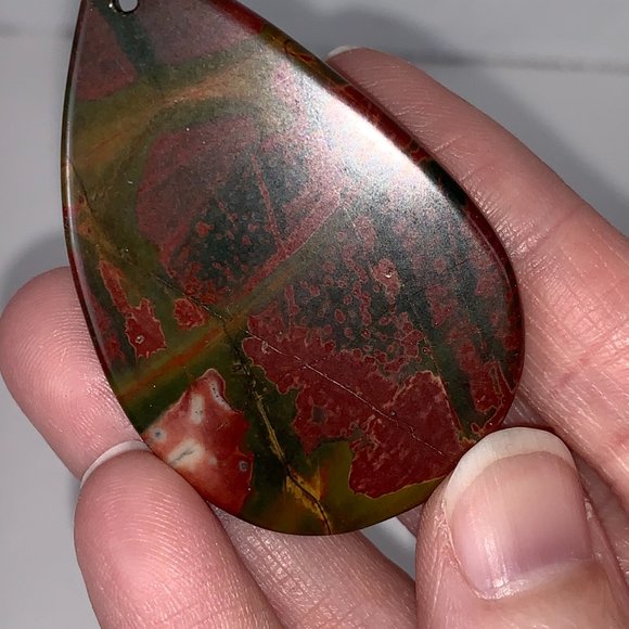 Red Creek Jasper Teardrop Focal - Picture 8 of 9